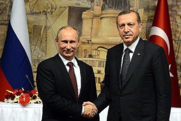 Putin meeting Erdogan