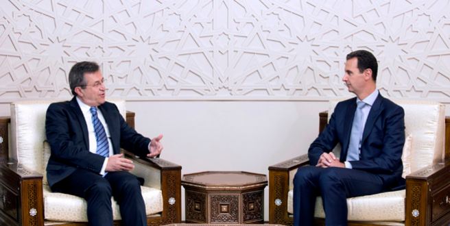 President Assad Receiving Greek Delegation