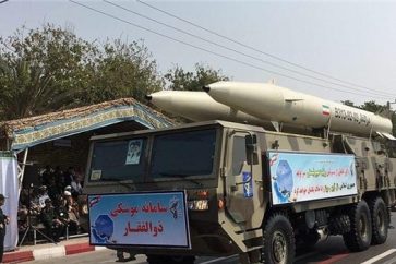 Zolfiqar is a long-range missile capable of carrying Multiple Reentry Vehicle (MRV) payloads and can rain down missiles on ground targets with a high level of precision-striking power.