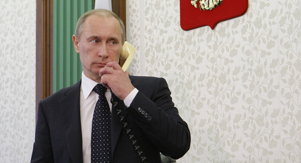 Russian President Vladimir Putin in a phone call (archive)