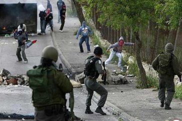 Clashes between Palestinian youths and Zionist occupation soldiers
