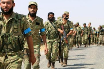 Turkey-backed militants near Jarablus