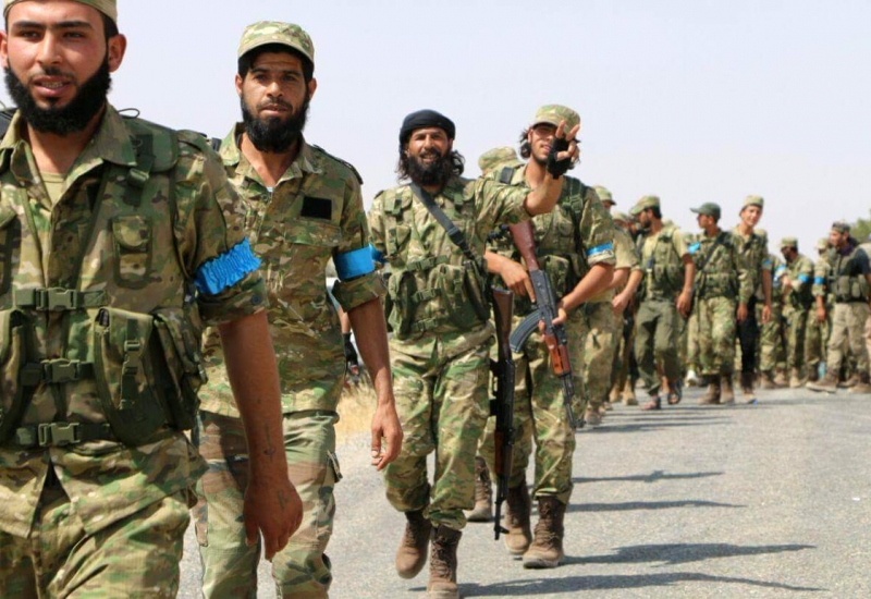 Turkey-backed militants near Jarablus