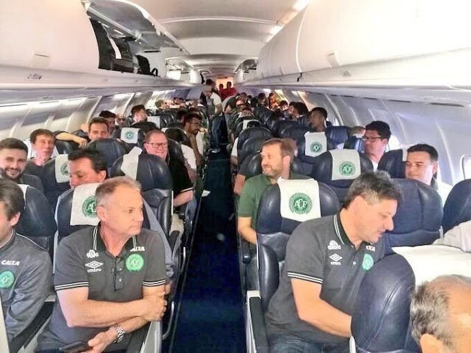 The last picture of Brazil’s Chapecoense Real football team before the doomed flight took off