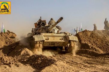 Hashd Shaabi volunteer forces during battles west of Mosul