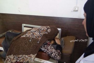 A child killed by terrorists' shells on Foua and Kefraya