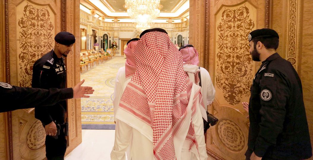 Saudi princes at a luxurious palace in Riyadh