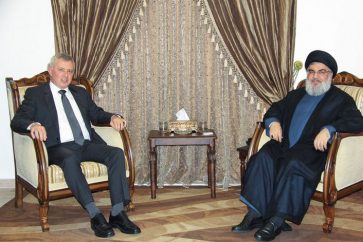 Sayyed Nasrallah receiving MP Frangieh