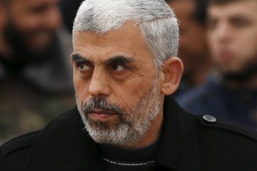 Hamas leadHamas leader Yahia Sinwar attending a rally in Khan Younis in the southern Gaza Strip January 7, 2016. er Yehia Sinwar attends a rally in Khan Younis in the southern Gaza Strip