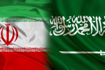 Iran Saudi flags