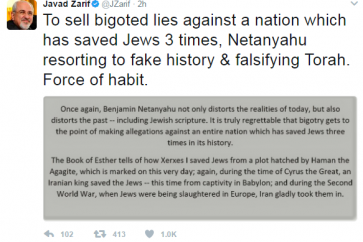 Zarif's comments on Twitter