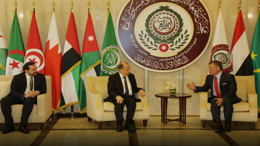 President Michel Aoun and PM Saad Hariri received by King Abdullah Al Thani