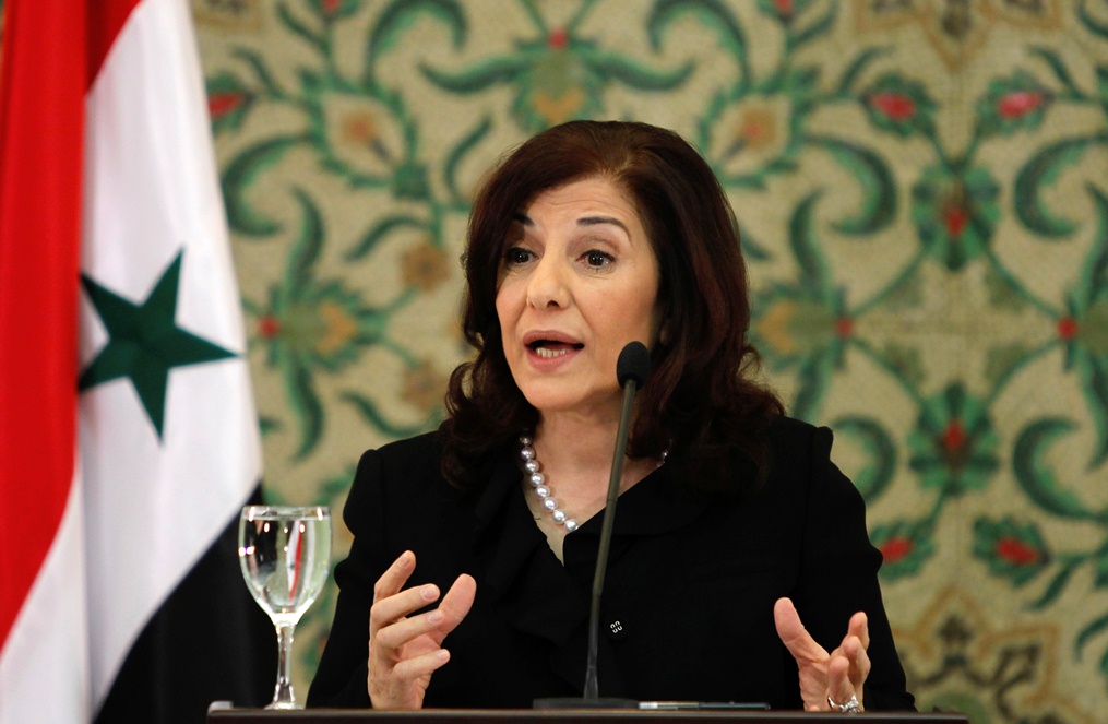 Syrian president's political adviser Buthaina Shaaban