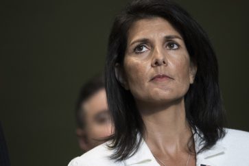 The US ambassador to the UN, Nikki Haley