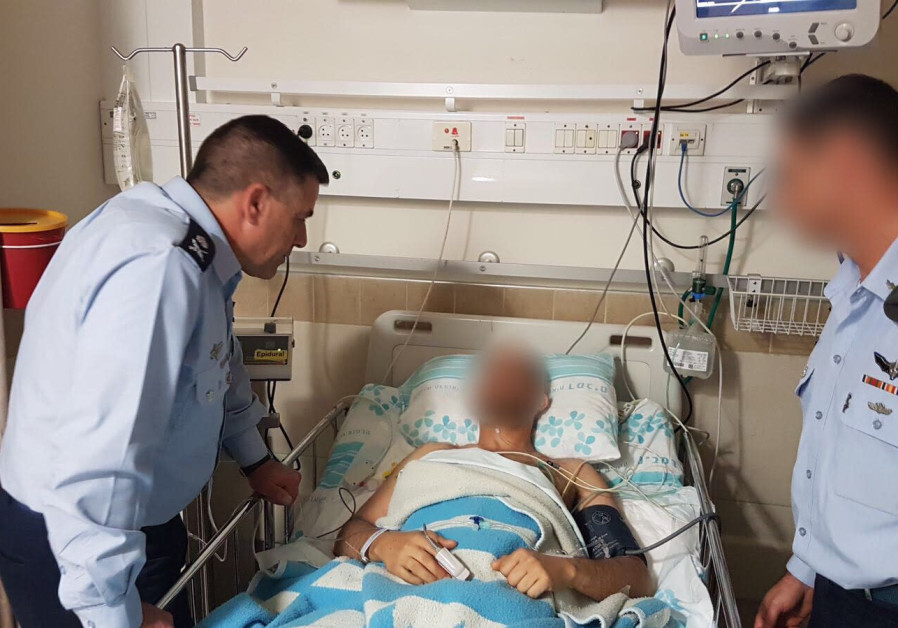 injured Israeli pilot