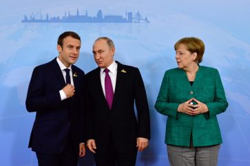Merkel Putin Macron