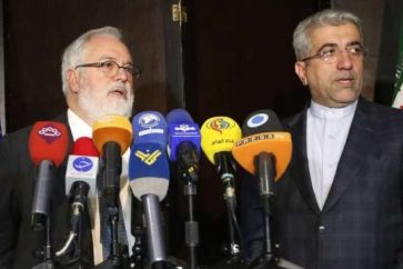 EU Climate Action and Energy Commissioner Miguel Arias Canete and Iranian Energy Minister Reza Ardekanian