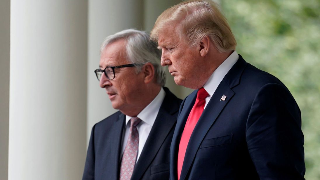 US President Donald Trump and European Commission chief Jean-Claude Juncker