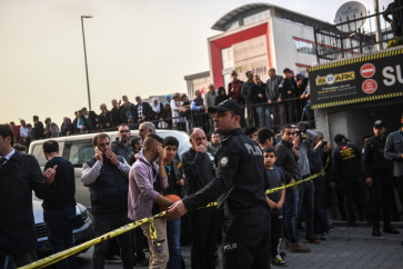 Turkish police officers cordoned off a parking garage in Istanbul on Monday after finding an abandoned car belonging to the Saudi Consulate.CreditCreditOzan Kose/Agence France-Presse
