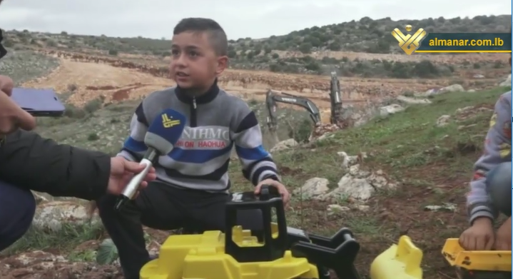 Lebanese kid mocking Zionist enemy
