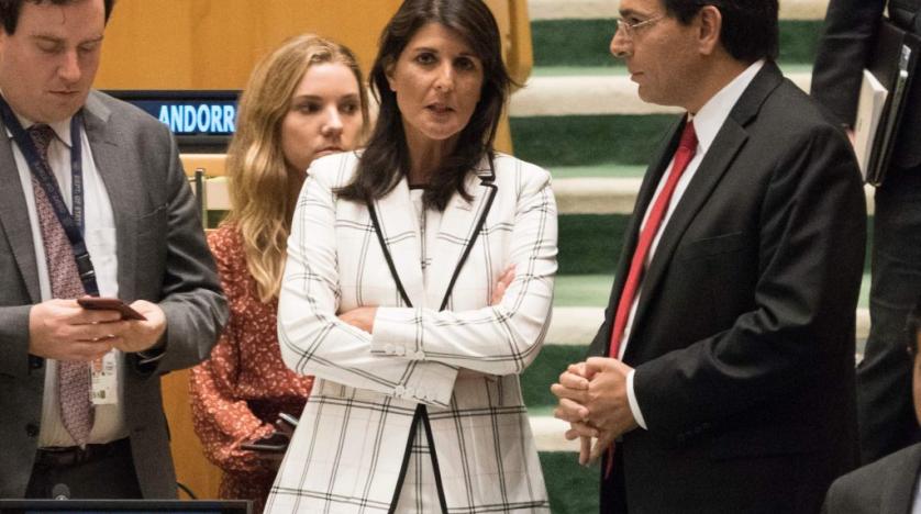 US and Israeli ambassadors to UN, Nikki Haley and Danny Danon