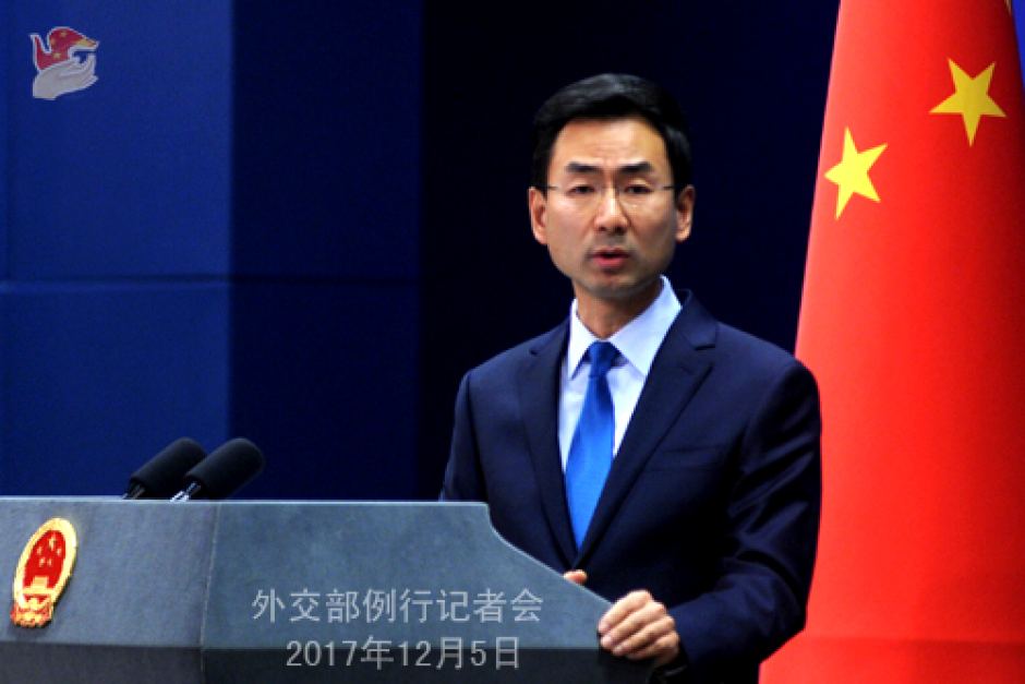 Chinese foreign ministry spokesman Geng Shuang