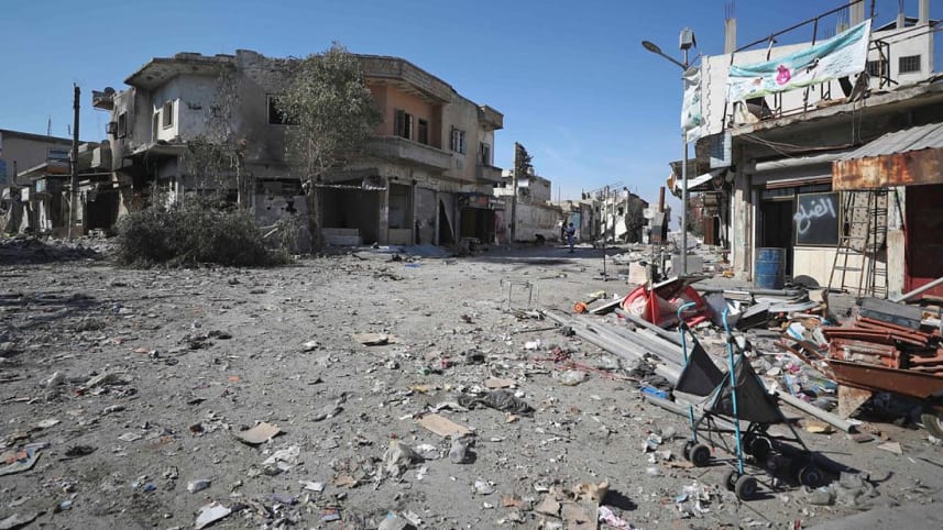 Streets in Saraqeb city which has been the scene of fierce battles between Syrian Army and Turkish-backed Takfiri terrorists