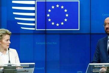 President of the European Commission Ursula von der Leyen and European Council President Charles Michel