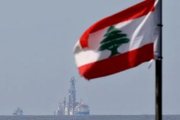 Lebanese flag coast