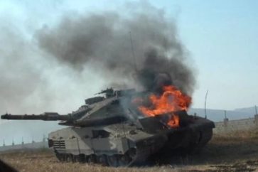 Merkava destroyed south Lebanon