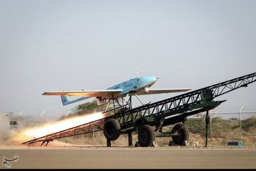 Iranian drone during drill