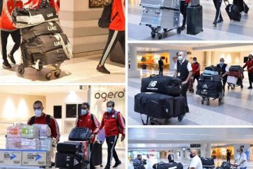 UAE football team Beirut airport