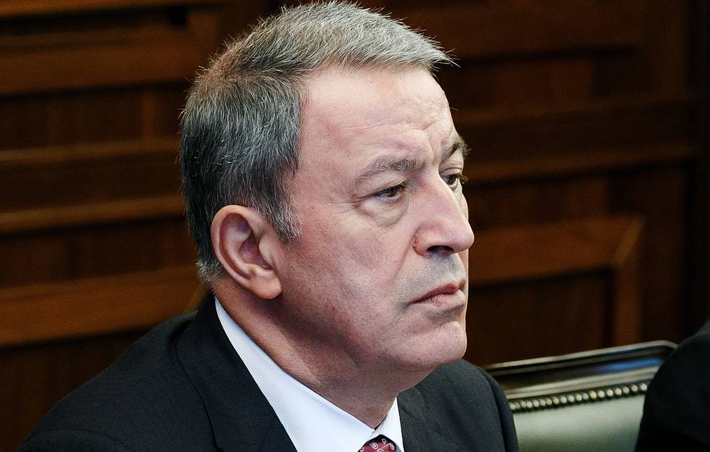 MOSCOW, RUSSIA - AUGUST 17, 2018: Turkey's Defence Minister Hulusi Akar during a meeting with Russia's Defence Minister Sergei Shoigu. Vadim Savitsky/Russian Defence Ministry Press Office/TASSÐîññèÿ. Ìîñêâà. Ìèíèñòð íàöèîíàëüíîé îáîðîíû Òóðöèè Õóëóñè Àêàð âî âðåìÿ âñòðå÷è ñ ìèíèñòðîì îáîðîíû ÐÔ Ñåðãååì Øîéãó. Âàäèì Ñàâèöêèé/ïðåññ-ñëóæáà Ìèíîáîðîíû ÐÔ/ÒÀÑÑ