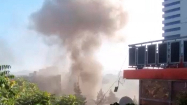 A view shows smoke rising as seen from a building in Kabul, Afghanistan June 18, 2022 in this still image obtained by Reuters from a social media video via REUTERS. THIS IMAGE HAS BEEN SUPPLIED BY A THIRD PARTY.