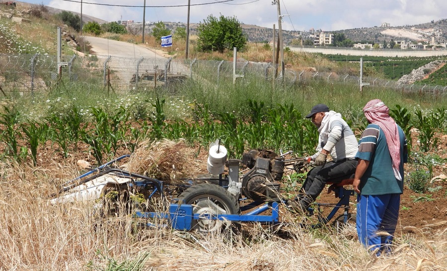 Lebanese farmers Lebanon border