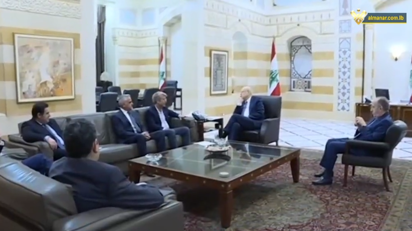 Caretaker Prime Minister, Najib Mikati, meeting at the Grand Serail with Caretaker Minister of Energy and Water, Walid Fayyad, and members of the Petroleum Administration (October 14, 2022)