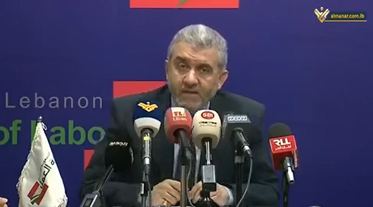 Lebanese Labor minister Mustafa Bayram