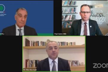 Lebanese Deputy House Speaker and top negotiator Elias Bou Saab in an online interview with the Head of the American Task Force on Lebanon Edward Gabriel