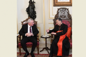 Marada" Movement leader, Sleiman Frangieh, and Maronite Patriarch Beshara Rai