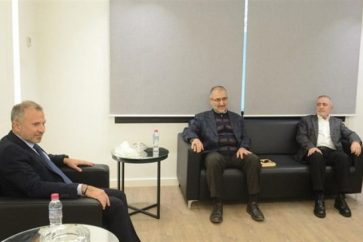 Political Aide of Hezbollah Secretary General, Hajj Hussein Khalil, the Party’s Security Official, Hajj Wafiq Safa meeting with FPM Chief Gebran Bassil