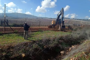 Israeli bulldozer Lebanon Blue Line.