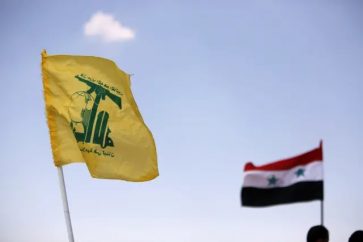 Hezbolla Syria flags
