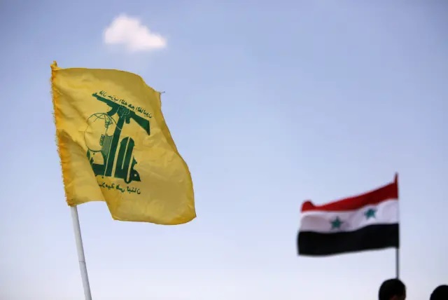 Hezbolla Syria flags
