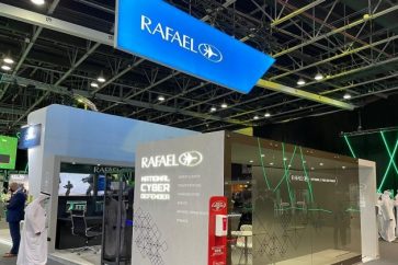 The Israeli company RAFAEL's officer at Abu Dhabi Exhibition