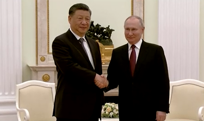 Chinese President Xi Jinping and Russian President Vladimir Putin