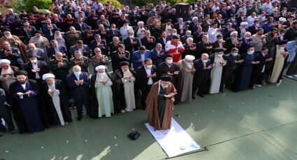 Imam Khamenei leading Eid Al-Fitr prayer