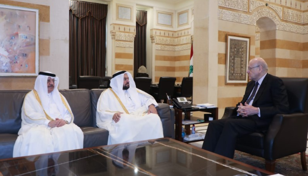 Mikati meets Qatari envoy