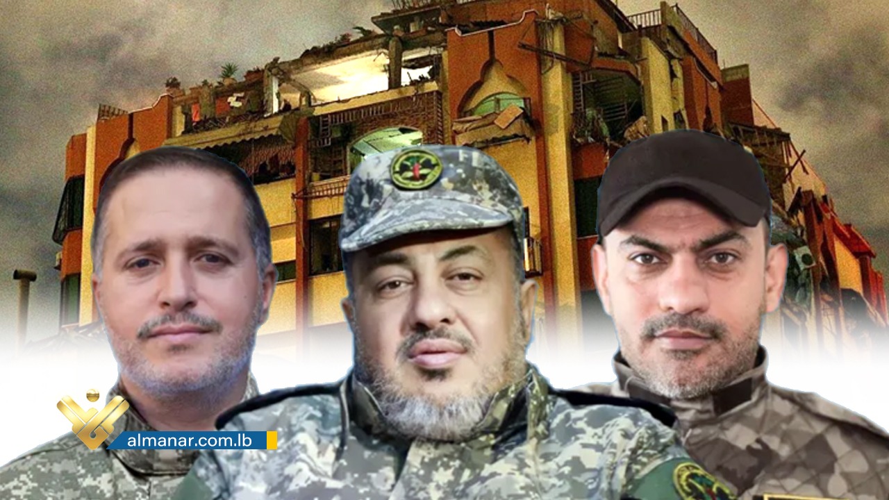 Three Islamic Jihad commanders who were martyred by Israeli strikes on Gaza (Tuesday, May 9, 2023).