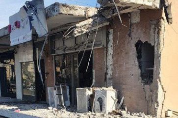 Image circulated on social media showing destruction as a rocket fired from Gaza landed in Netivot (January 16, 2024).