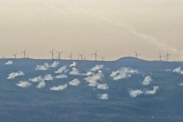 Impact sites after Hezbollah fired a massive rocket barrage, March 12, 2024.